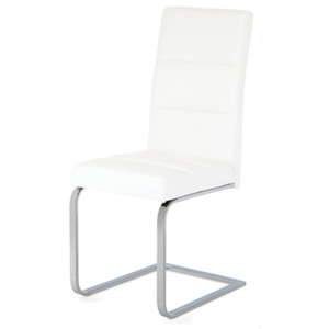 Autronic Jídelní židle B931N WT, koženka bílá/chrom