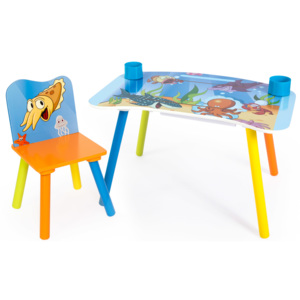 Homestyle4U Dětský stolek se židličkou Oceán