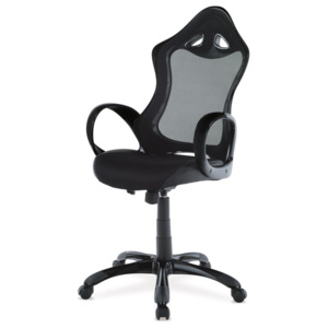 Autronic Kancelářská židle KA-E390 BK, mesh/koženka černá