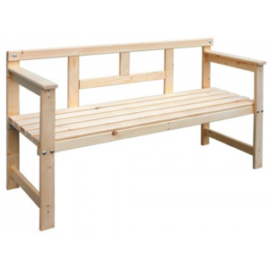 Dřevěná lavice 120x45x80 cm (přírodní)