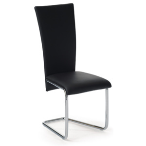 Autronic Jídelní židle AC-1739 BK, chrom/černá koženka