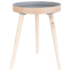 Dřevěný servírovací stolek (Ø 38*50 cm výška) (47667)