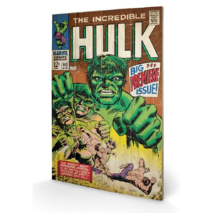 Dřevěný obraz Hulk - Big Issue, (40 x 59 cm)