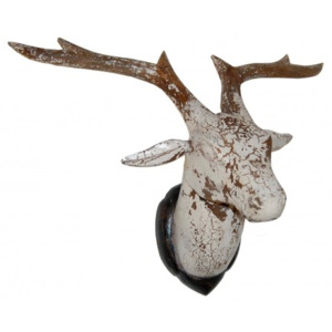 Industrial style, Starožitná hlava jelena 40x53x23cm (1046)