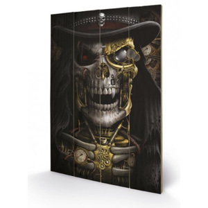 Dřevěný obraz Spiral - Steampunk Reaper, (40 x 59 cm)