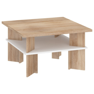 Konferenční stolek VECTRA 1, dub sonoma/bílá