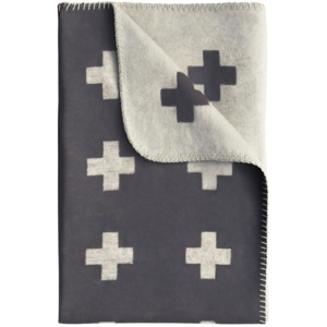Deka Cross Blanket Grey 80x125