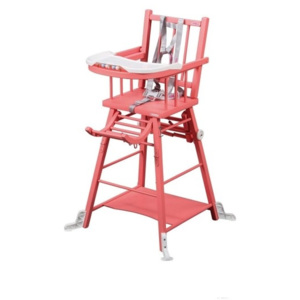 Combelle Rozkládací jídelní židlička, růžová