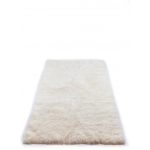 INTREND Předložka - koberec z islandské ovce 130x200 cm, bílá dekorace z pravé kůže