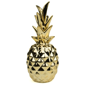 Keramická dekorace Novoform Pineapple, zlatá