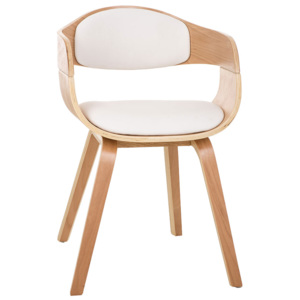 Jídelní / jednací židle dřevěná Kingdom (SET 2 ks), bílá, bílá