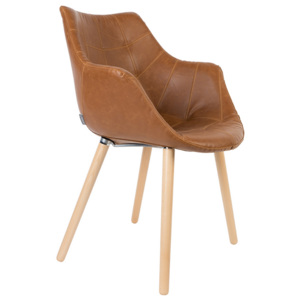 Zuiver Židle/křeslo Twelve Vintage brown, Barva  bíla