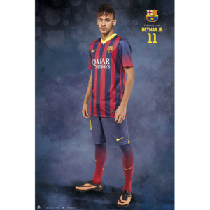 Plakát, Obraz - FC Barcelona - Neymar Jr. Pose, (61 x 91,5 cm)