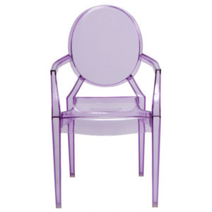 Dětská jídelní židle s područkami Ghost, fialová x-mas22 Výprodej
