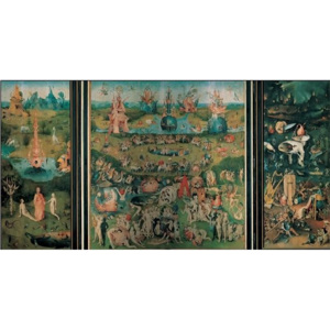 Obraz, Reprodukce - Zahrada pozemských rozkoší, 1503-04, Hieronymus Bosch, (100 x 50 cm)
