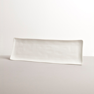 Bílý sashimi talíř MODERN 33 x 11 cm