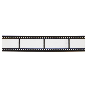 Designová samolepící páska Filmstrip white/black
