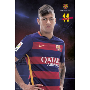 Plakát, Obraz - FC Barcelona - Neymar Jr. 15/16, (61 x 91,5 cm)