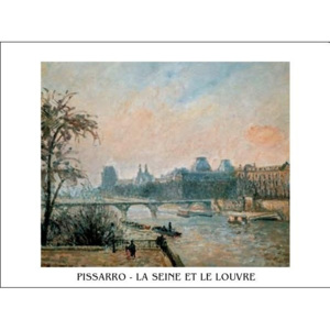 Obraz, Reprodukce - La Seine et le Louvre - Seina a Louvre, Paříž, 1903, Camille Pissarro, (80 x 60 cm)