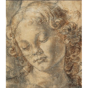 Obraz, Reprodukce - Hlava anděla, Verrocchio, (35 x 50 cm)