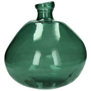 KERSTEN - Váza z recyklovaného skla, zelená 33x33x33cm (LEV-4619)