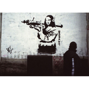 Banksy Street Art - Cleaning Maid Poster, Plakat