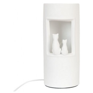Stolní lampa -kočky - 13 * 12 * 28 cm Clayre & Eef