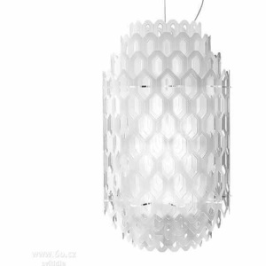 Slamp Chantal suspension M, bílé svítidlo pro zavěšení, 80W LED, výška 85cm