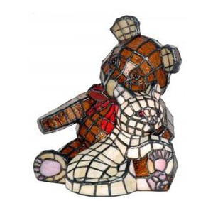 Tiffany dekorativní osvětlení Medvídek a kamarádka (20*20*23.5 cm)