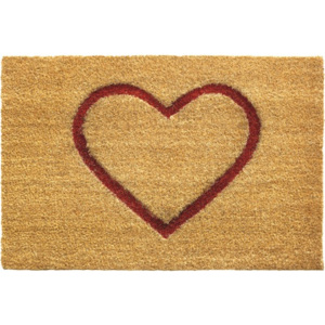 Kokosová rohož Ruco Embossed Heart 40x60 cm