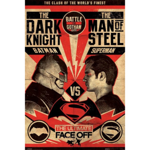 Plakát, Obraz - Batman vs. Superman: Úsvit spravedlnosti - Fight Poster, (61 x 91,5 cm)