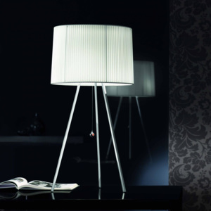 Axo Light Obi, stolní lampička s bílým textilním širmem, 3x60W, výška 83cm