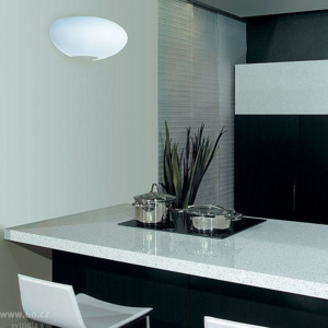Lucis Asterion, nástěnné svítidlo z bílého trojvrstvého skla, 3×75W, šíř.55cm
