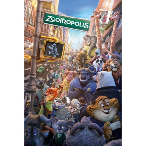 Plakát, Obraz - Zootropolis: Město zvířat - One Sheet, (61 x 91,5 cm)