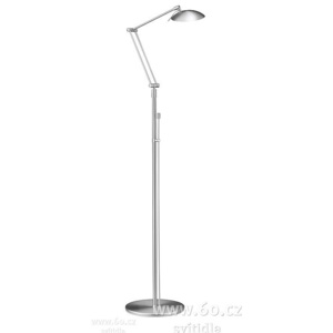 Knapstein 41.930.05, stojací lampa v matném niklu s dotykovým ovládáním a stmíváním, 4x5W LED, výška: 126cm