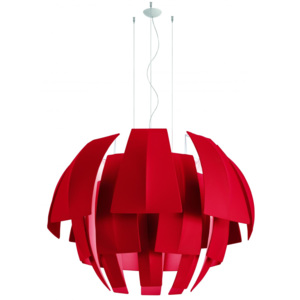 Axo Light Plumage SP 180, závěsné designové svítidlo z červeného textilu, 6x70W, prům. 180cm