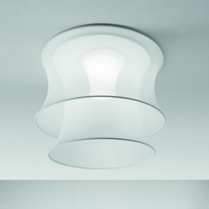Axo Light Euler GM, stropní svítidlo z bílého textilu, 4x42W stmívatelné zářivky, výška 100cm, prům.150cm