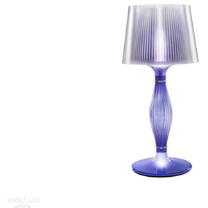 Slamp Liza, designová stolní lampa, 1,5W LED + 70W, fialová, výška 70cm