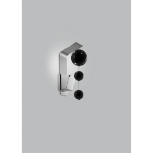 Metallux Bolero, luxusní nástěnné svítidlo, 3 kuličky černého skla, 1x10W LED, výška 57cm