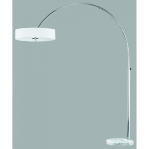 Trio, oblouková stojací lampa s bílým širmem, 3x60W E27, výška 205cm