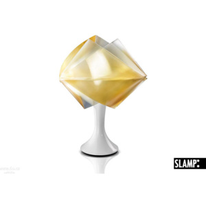 Slamp Gemmy prisma table color, stolní lampa z lentiflexu, zlatá, 1x40W, výška 33cm