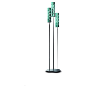 Slamp Dimple Trio, smaragdová stojací lampa, 3x8W LED, E27, výška 172cm