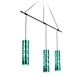 Slamp Dimple Trio, smaragdové závěsné svítidlo, 3x8W LED, E27, délka 140cm