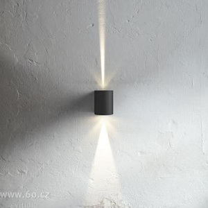 Nordlux Canto, venkovní svítidlo s možností volby paprsku, 2x3W LED, černá, výška 11cm, IP44
