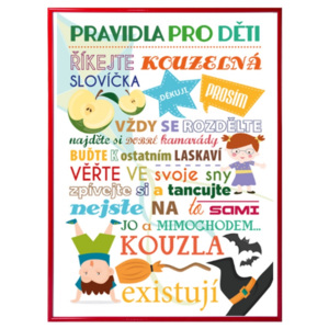 Plakát - Pravidla pro děti s obrázky - česká verze Plakát - Pravidla pro malé děti s obrázky bez rámu