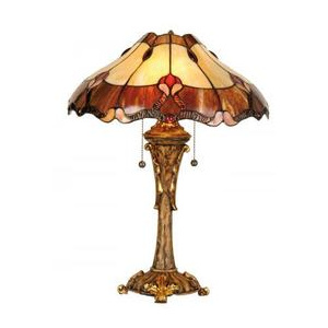 Tiffany stolní lampa Zlatý Drahokam (Ø 40*53 cm výška)