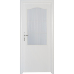 Interiérové dveře Single 2 prosklené, 80 L, bílé