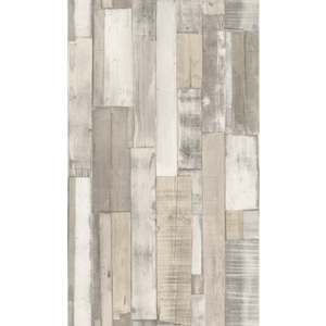 Vliesová tapeta, Factory II, motiv dřevěný vzhled, bílá 1