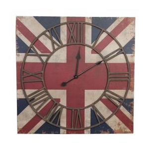 MAXI Nástěnné hodiny s dekorem anglické vlajky (70*5*70 cm)