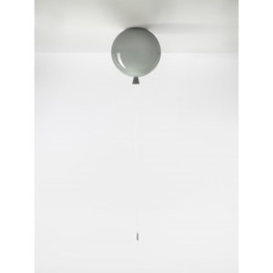 Brokis Memory, stropní svítící balonek ze šedého skla, 1x15W, prům. 25cm